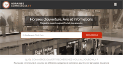 Desktop Screenshot of horaires-commerces.fr